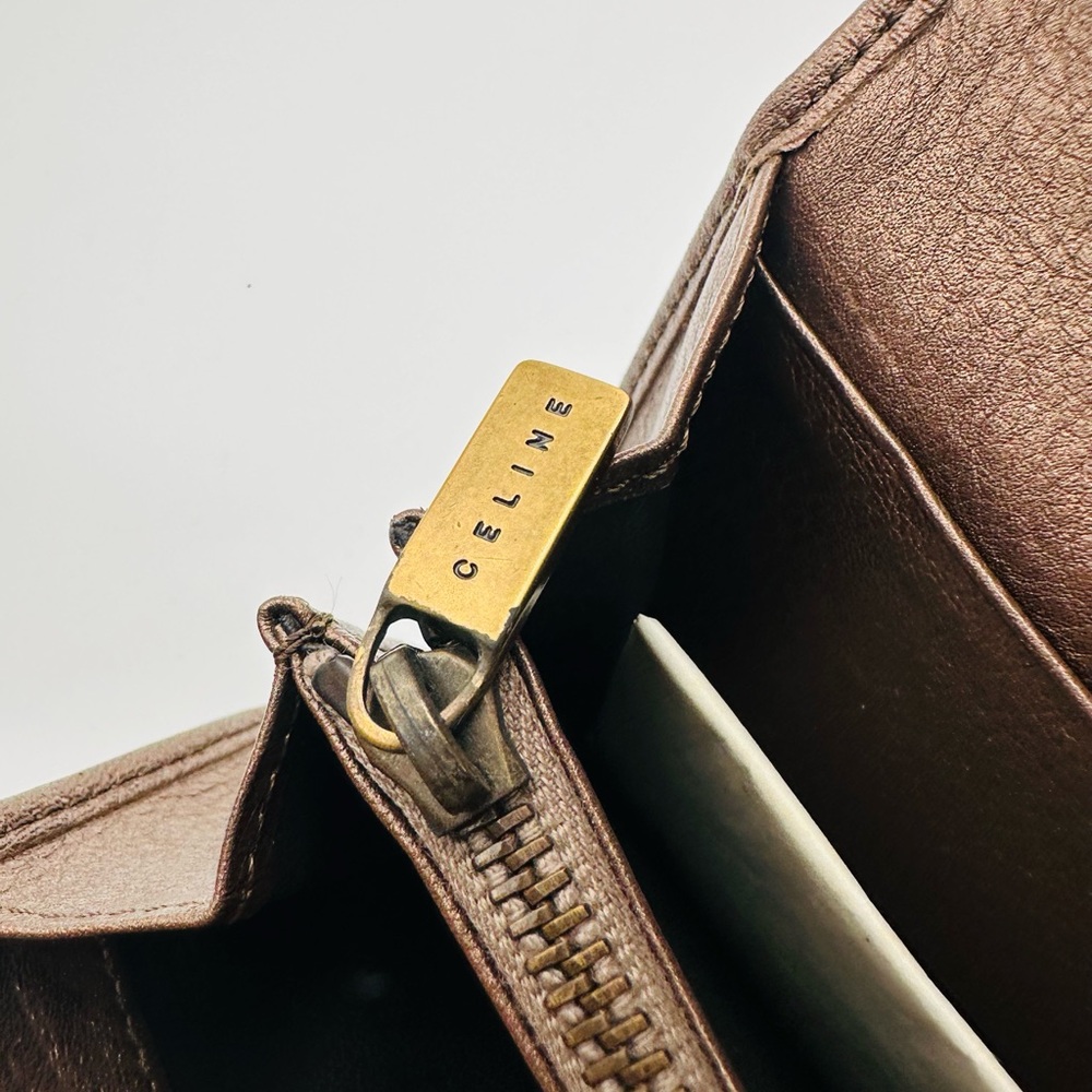 Celine Leather Embossed Monogram Wallet - Picture 6 of 13